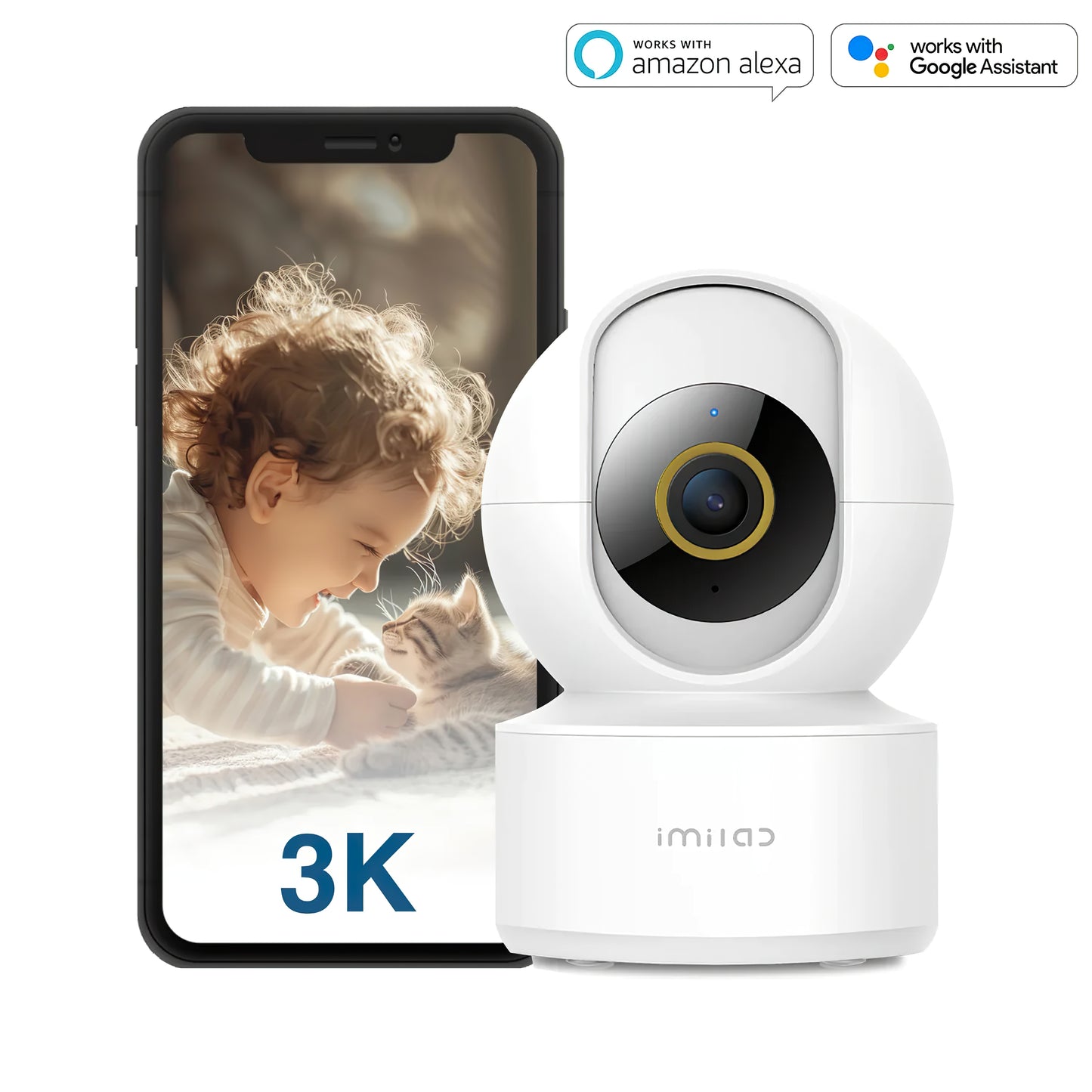 Caméra de Surveillance iMILAB C22, Wi-Fi, 3K, Intérieur CMSXJ60A