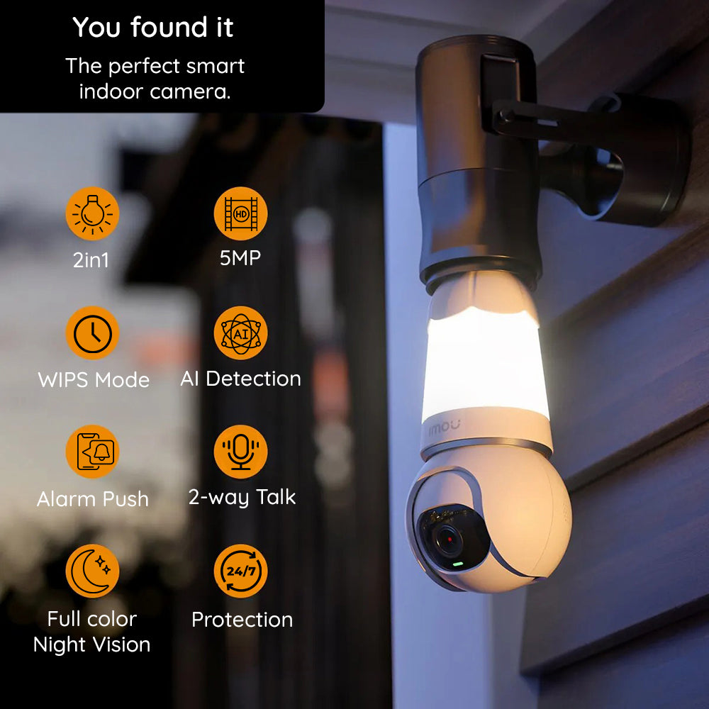 Caméra de Surveillance Imou Bulb, Wi-Fi, 2K, Intérieur IPC-S6DP-5M0WEB-E27