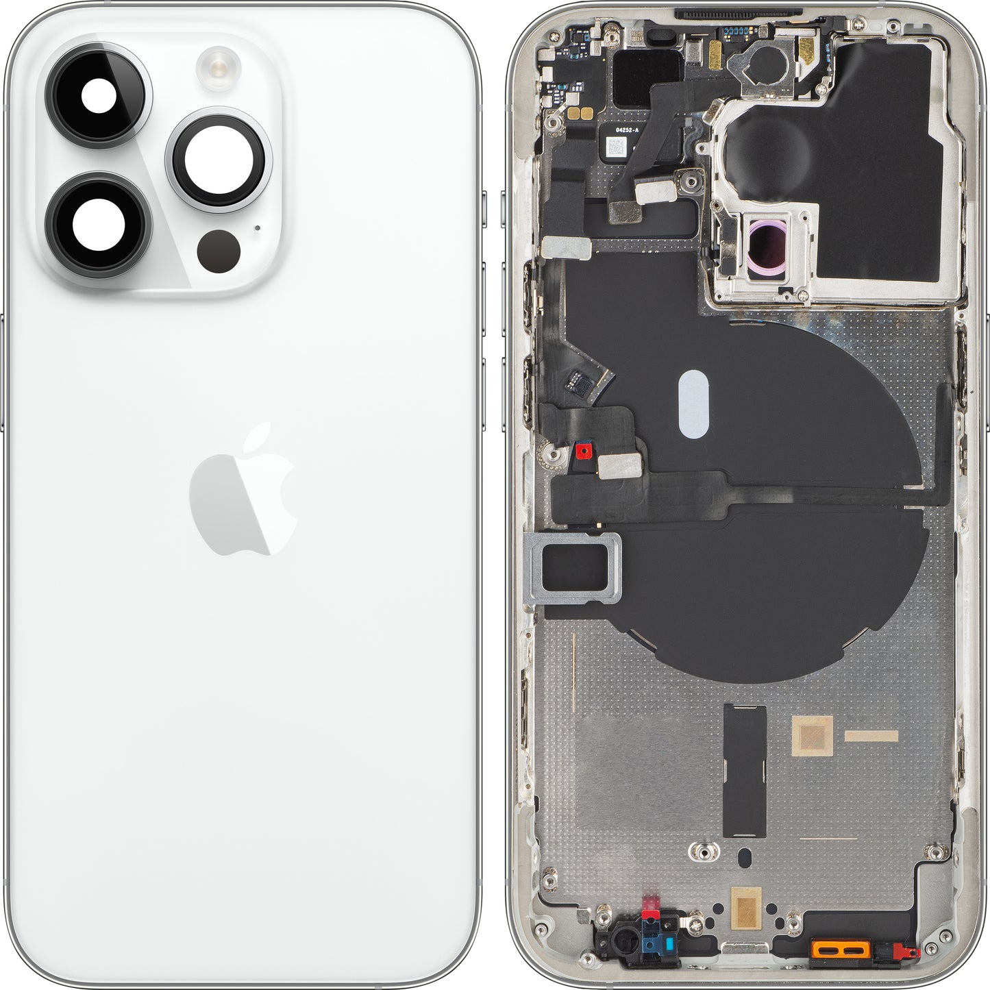 Apple iPhone 14 Pro Battery Cover, avec Middle Case, Silver, Swap