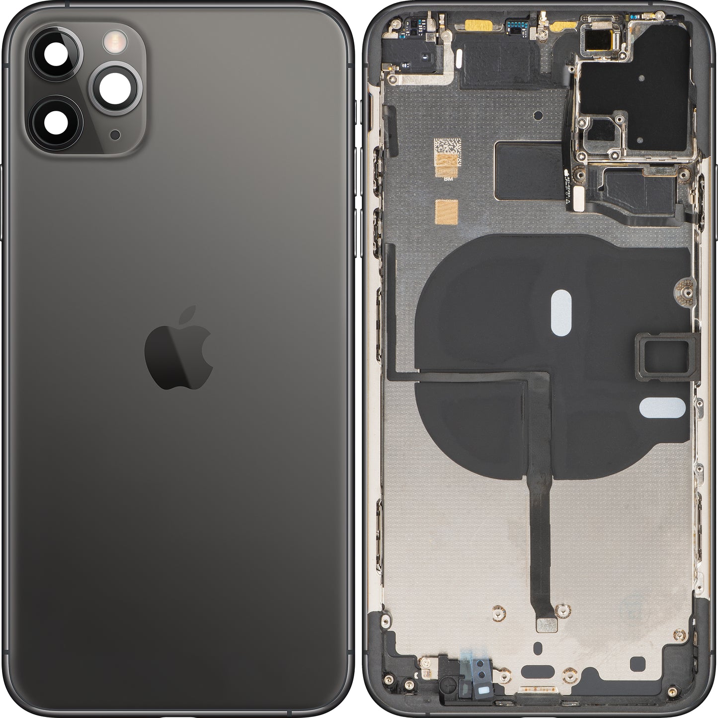 Apple iPhone 11 Pro Max Battery Cover, avec étui intermédiaire, noir (gris espace), Swap