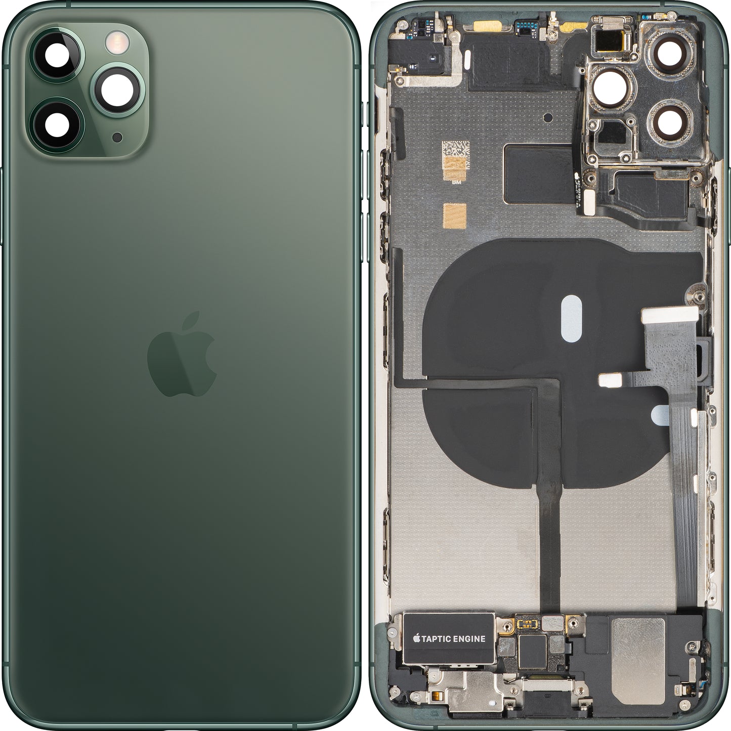 Couvercle de batterie Apple iPhone 11 Pro Max, avec boîtier intermédiaire, pièces complètes, vert (Midnight Green), échange