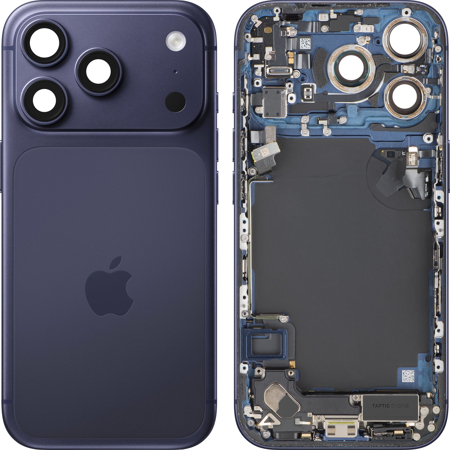 Couvercle de Batterie Apple iPhone 17 Pro, Avec Boîtier Central, Complet, Bleu Marine (Deep Blue), Échange