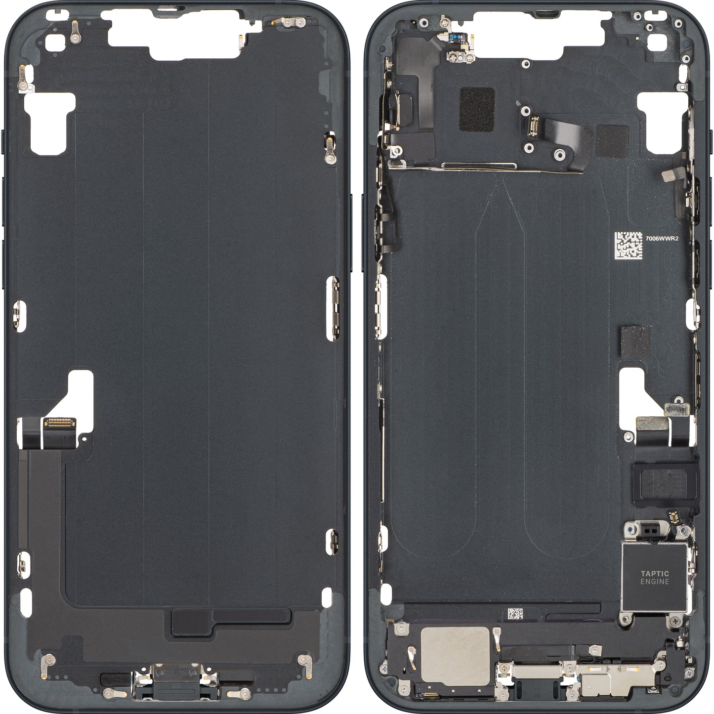 Couvercle de batterie Apple iPhone 14 Plus, avec coque intermédiaire, toutes pièces incluses, Noir (Midnight), Échange