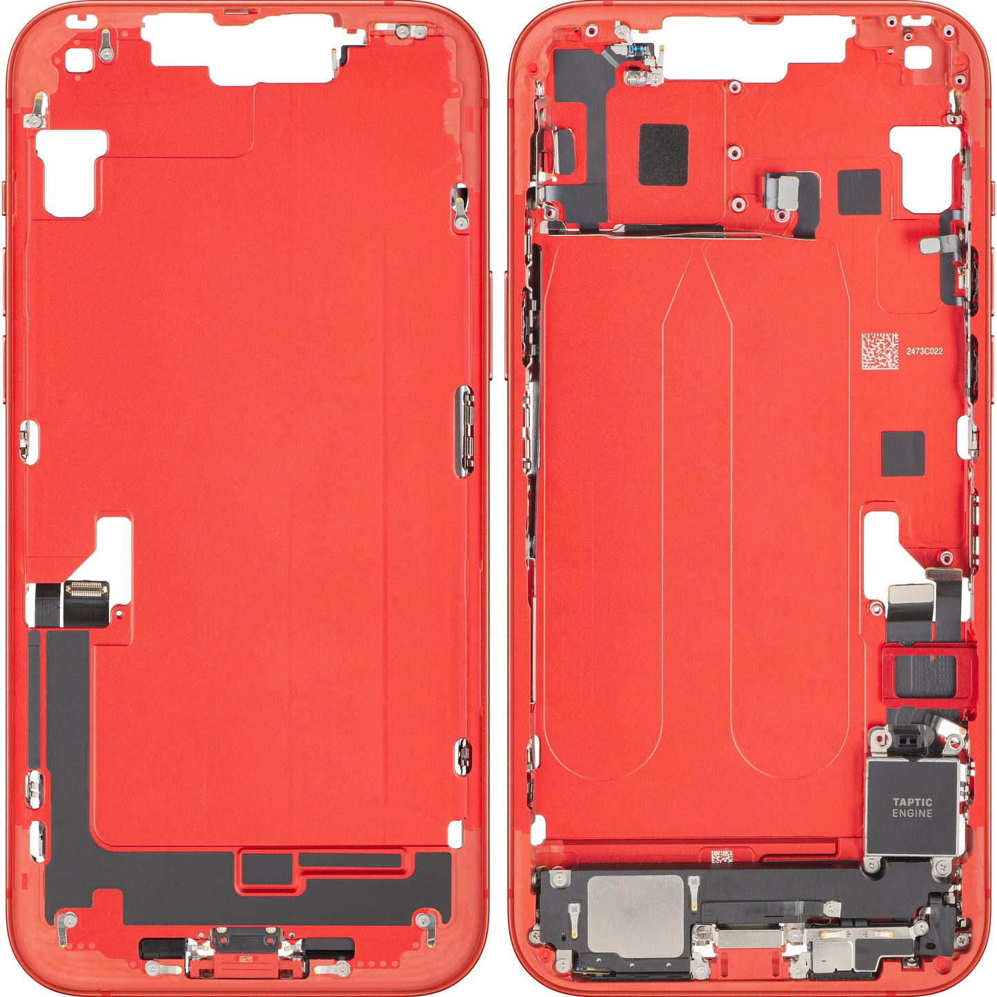 Couvercle de batterie Apple iPhone 14 Plus, avec boîtier intermédiaire, toutes pièces incluses, rouge, échange