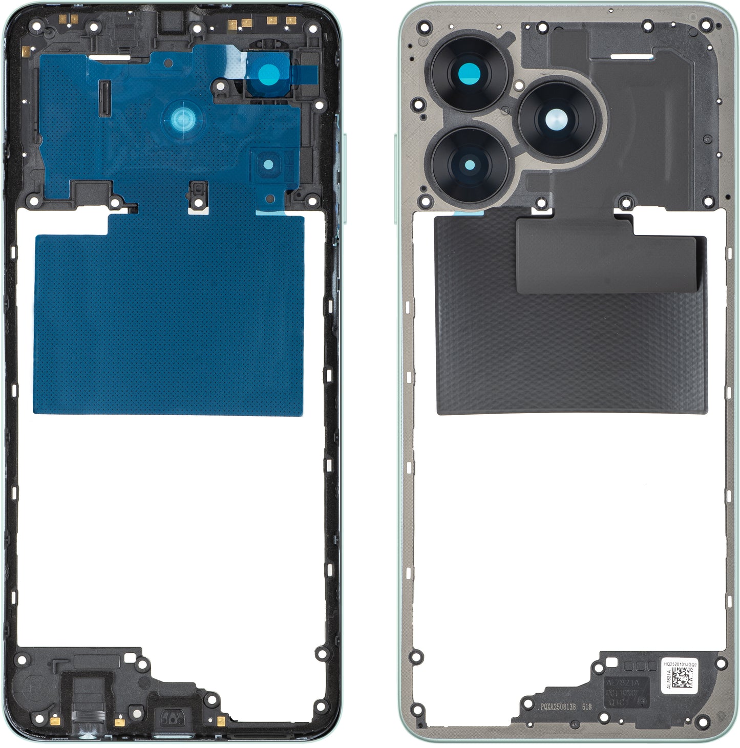 Honor X5c Plus Middle Case, Turquoise (Cyan Lake), Service Pack 9707ACHY