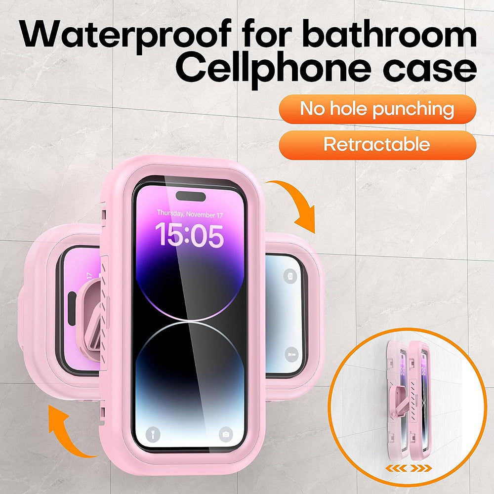 Techsuit LC-999 Wall Case with Touch Membrane for Phone, Waterproof, Purple