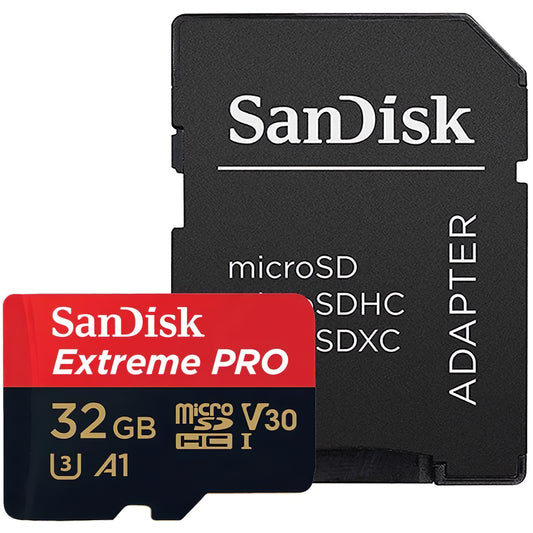 Speicherkarte microSDHC SanDisk Extreme Pro, 32Gb, Klasse 10 / UHS-1 U3, mit Adapter SDSQXCG-032G-GN6MA