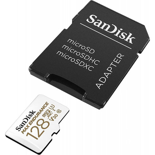Carte mémoire microSDXC SanDisk MAX Endurance, 128Gb, Classe 10 / UHS-1 U3, Avec Adaptateur SDSQQVR-128G-GN6IA