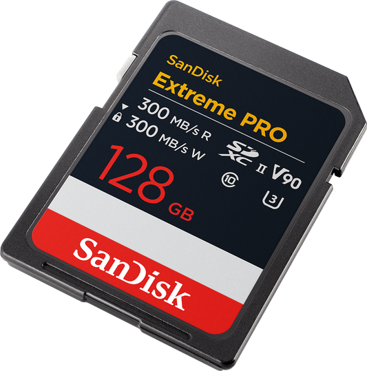 SDXC Speicherkarte SanDisk Extreme Pro, 128GB, Klasse 10 / UHS-2 U3 SDSDXDM-128G-GN4IN