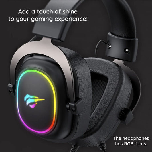 Casque Gaming 3.5mm HAVIT H2002P, 2m, Noir