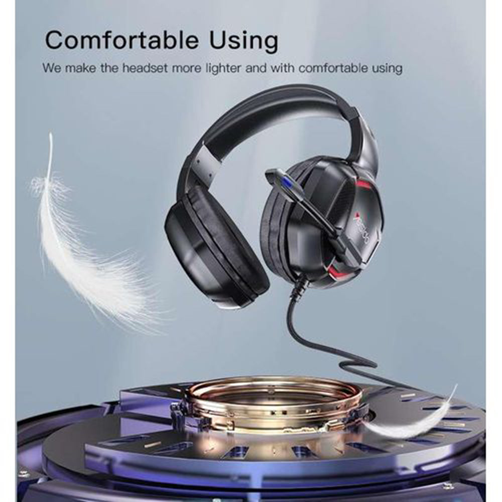 Casque Gaming 3.5mm Yesido EK01, RGB, 1.2m, Noir