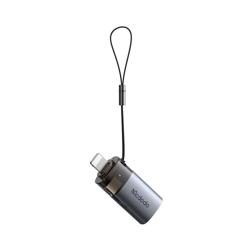 Lecteur de carte Lightning McDodo OT-7850, USB-A (OTG) - microSD, Noir