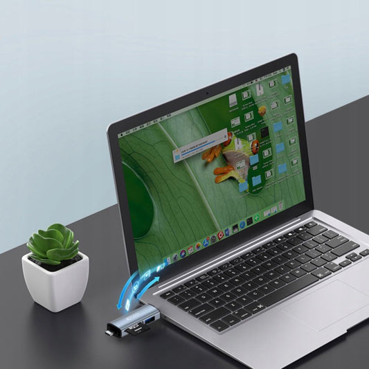 Lecteur de cartes USB / USB-C Tech-Protect, SD - microSD, gris
