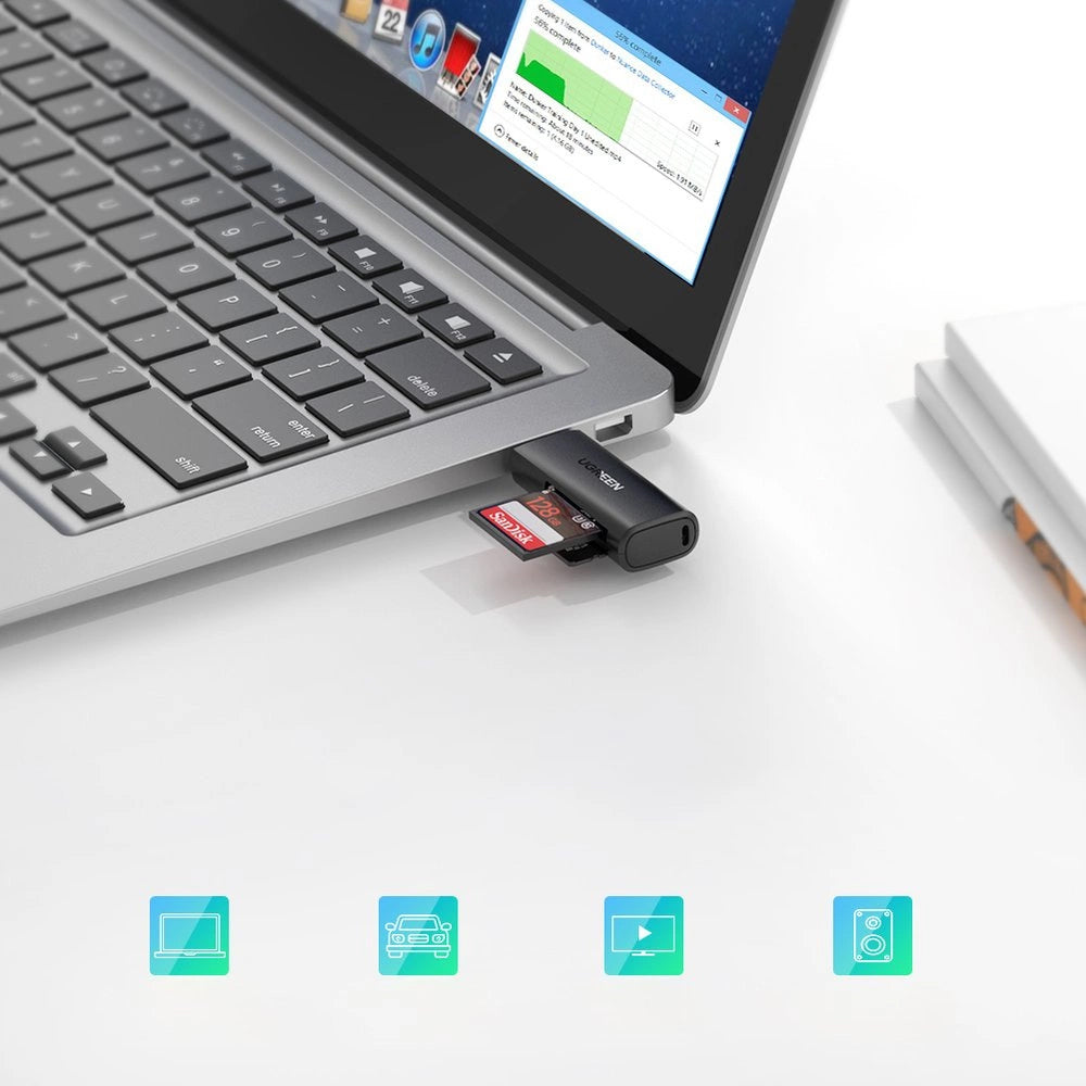 Lecteur de carte USB 3.0 UGREEN CM264, SD - microSD, Noir