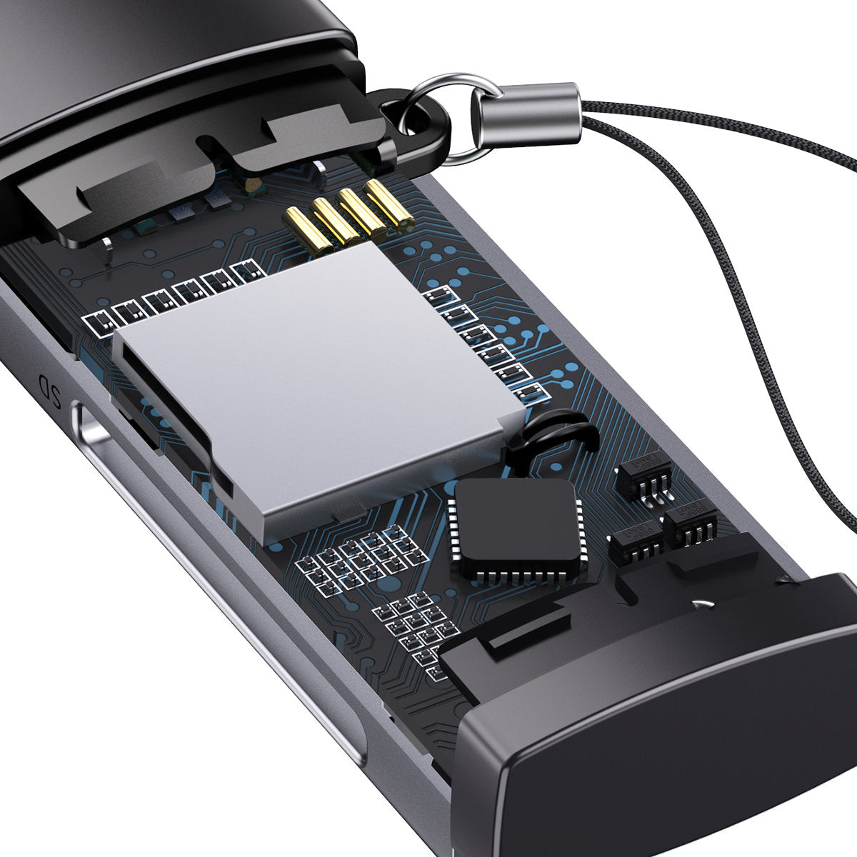 Baseus BS-OH069 Lecteur de cartes USB, SD - microSD, Gris WKQX060013