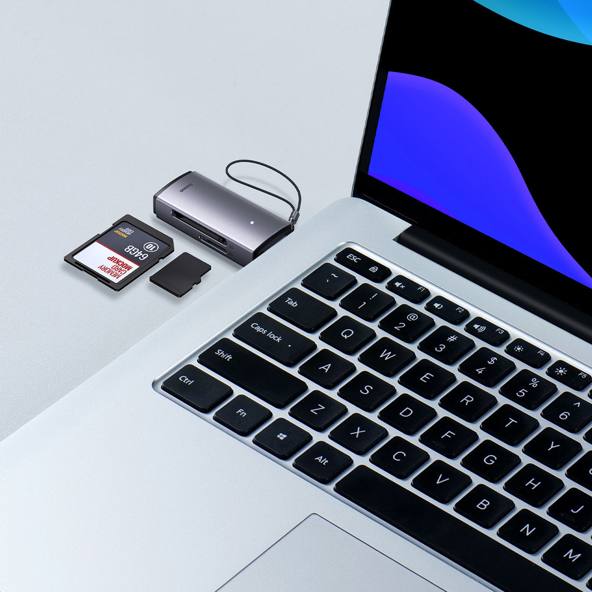 Baseus BS-OH069 Lecteur de cartes USB, SD - microSD, Gris WKQX060013