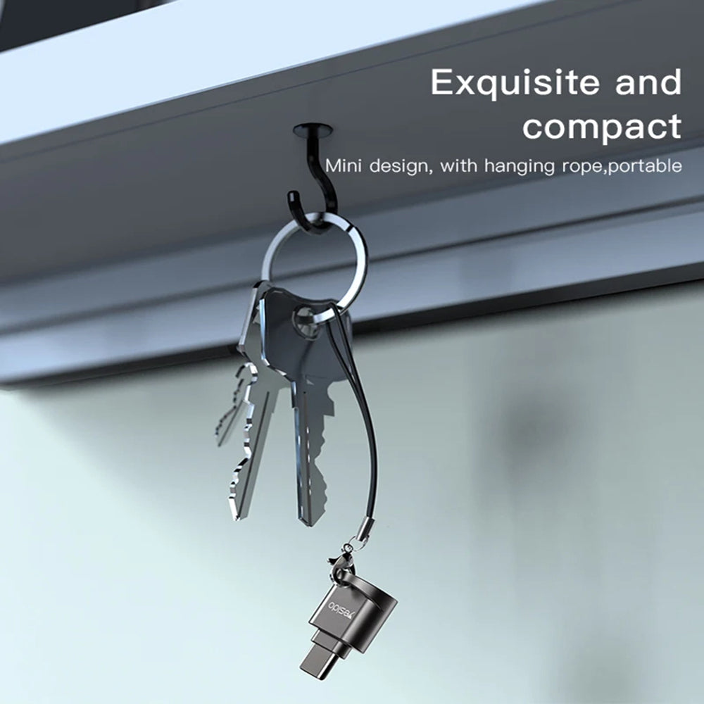 USB-C Kartenleser Yesido GS19, microSD, Grau
