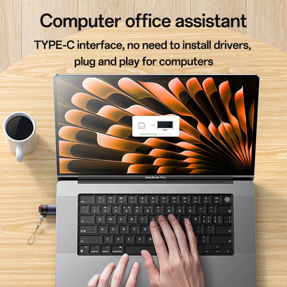 Lecteur de carte USB-C Yesido GS37, microSD, Noir