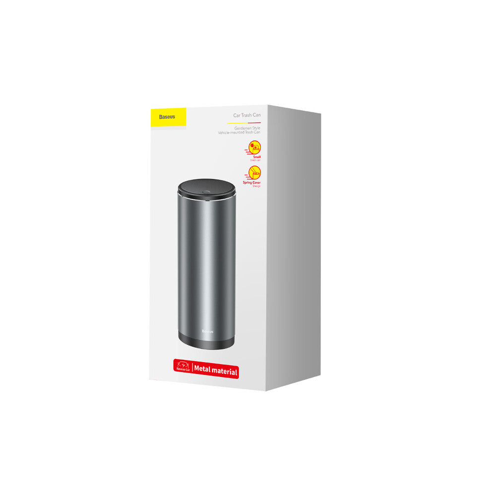 Poubelle Auto Baseus Gentleman Style avec 30 Sacs Poubelle, Gris CRLJT-0G