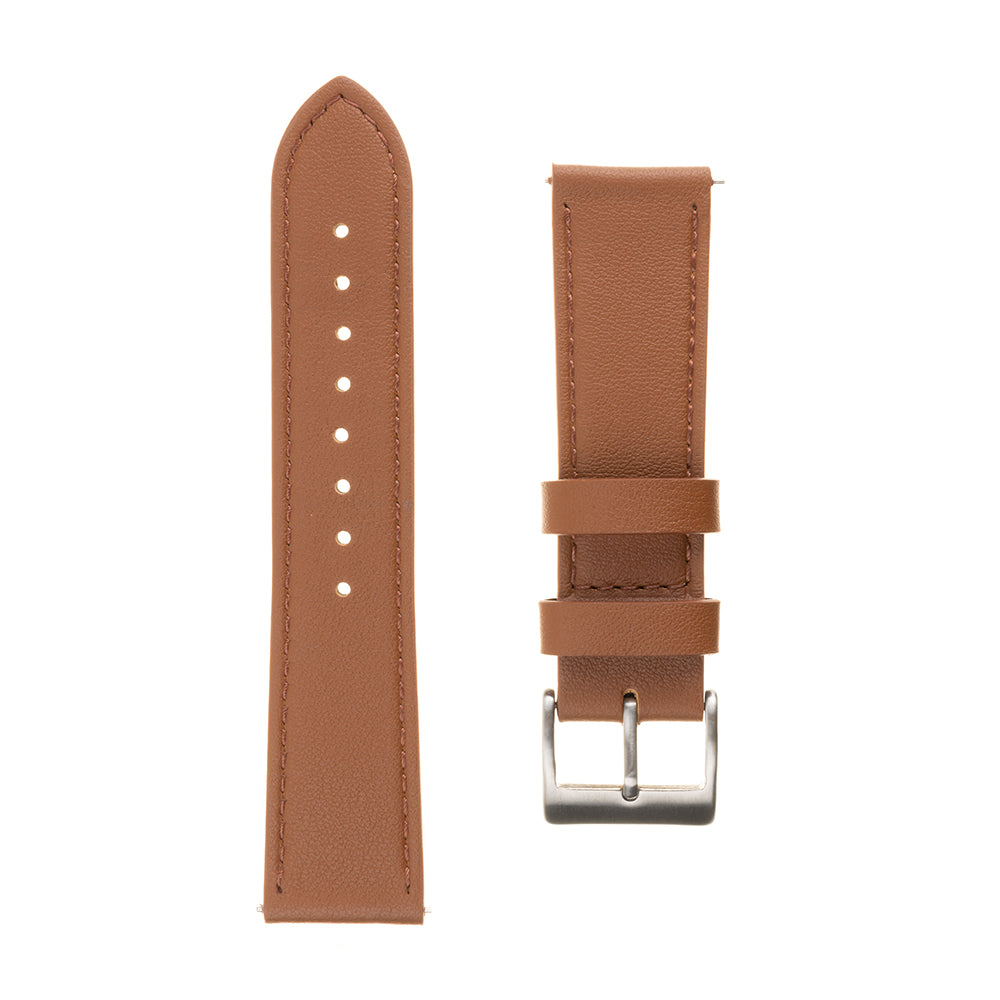 Bracelet en cuir Fixed pour Samsung Galaxy Watch / Huawei Watch Series, 20mm, Marron