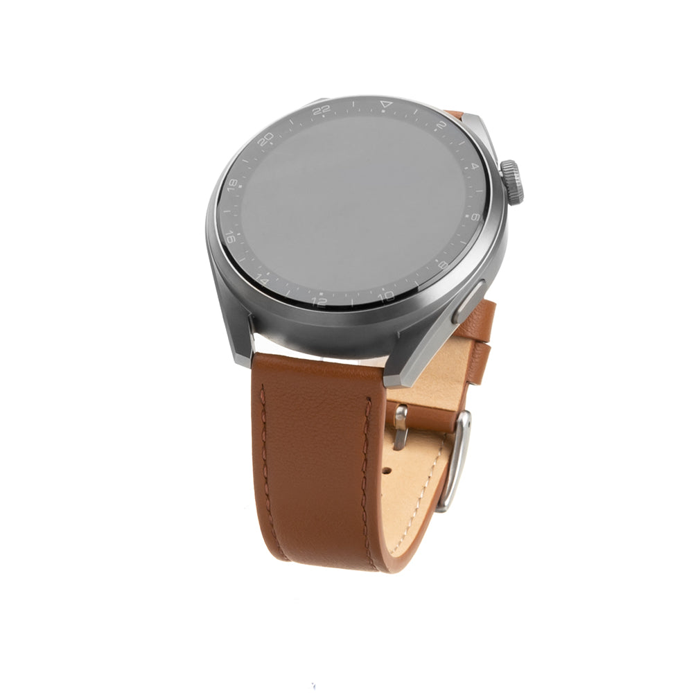 Bracelet en cuir Fixed pour Samsung Galaxy Watch / Huawei Watch Series, 20mm, Marron