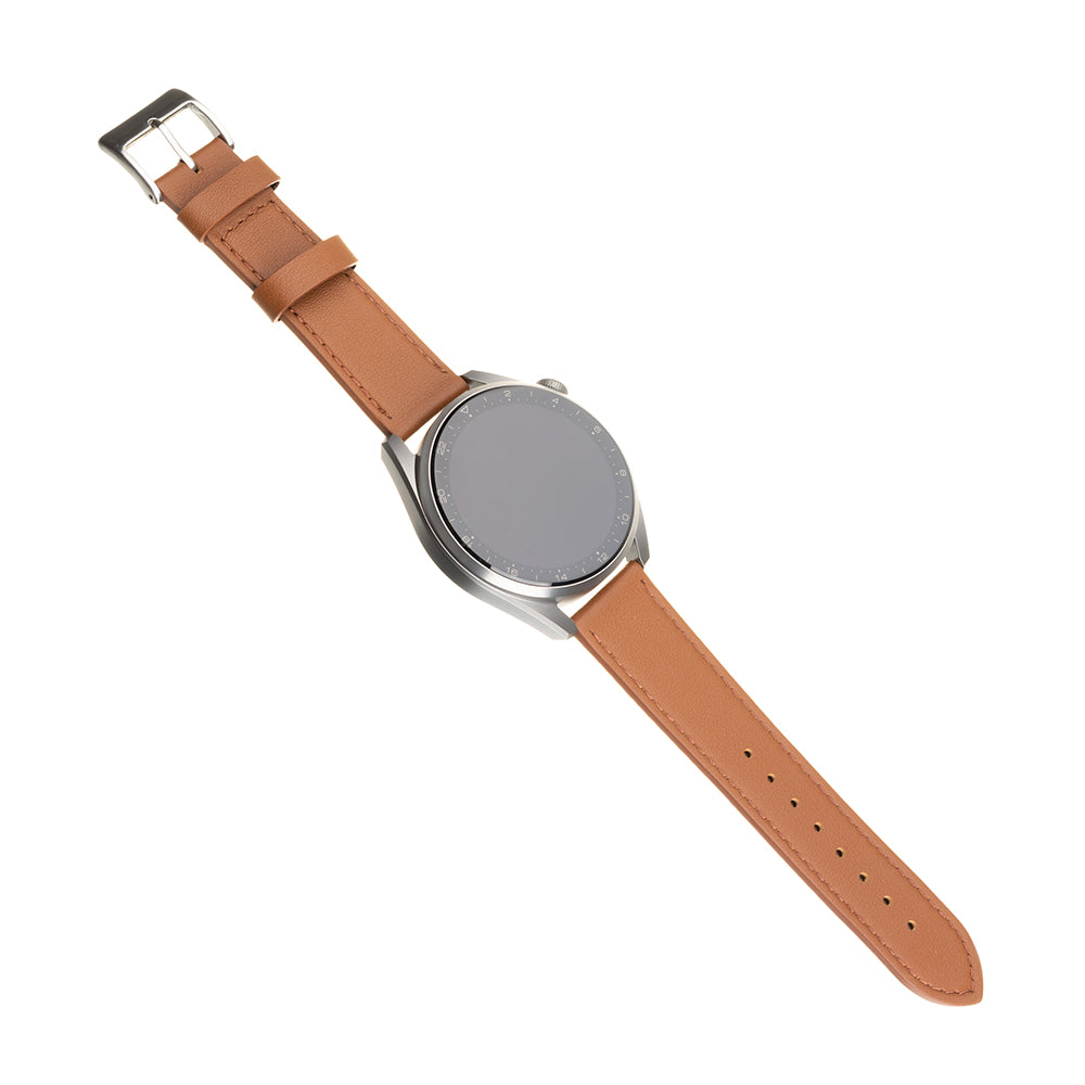 Bracelet en cuir Fixed pour Samsung Galaxy Watch / Huawei Watch Series, 20mm, Marron