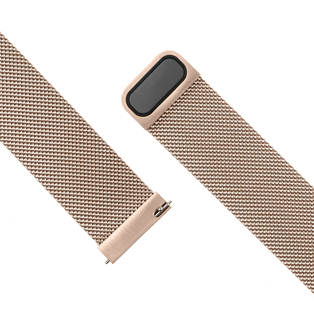 Bracelet Fixed Mesh pour Huawei Watch / Xiaomi Watch Series, 22mm, Rose Doré