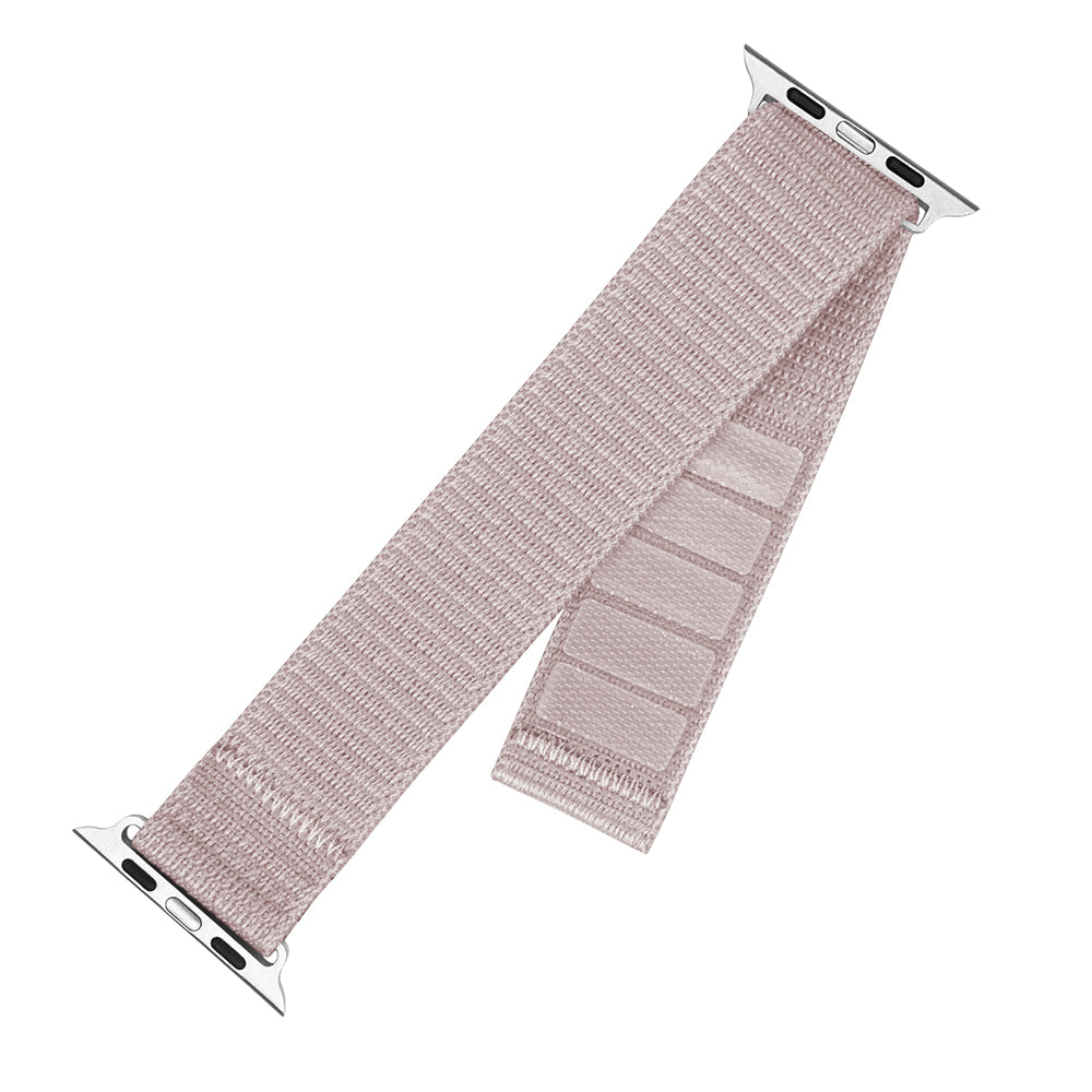 Fixed Nylon Sporty Armband für Apple Watch 49mm / 46mm / 45mm / 44mm / 42mm Serie, Roségold