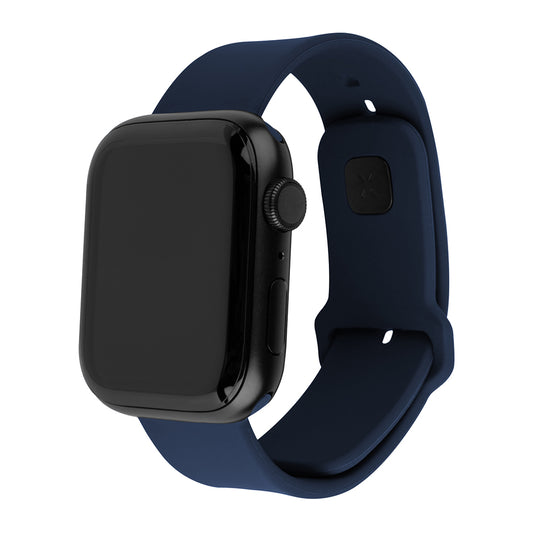 Bracelet Fixed Silicone Sporty pour Apple Watch 42mm / 41mm / 40mm / 38mm Series, Bleu