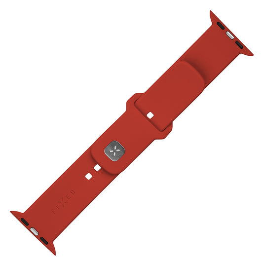 Bracelet Fixed Silicone Sporty pour Apple Watch 42mm / 41mm / 40mm / 38mm Series, Rouge