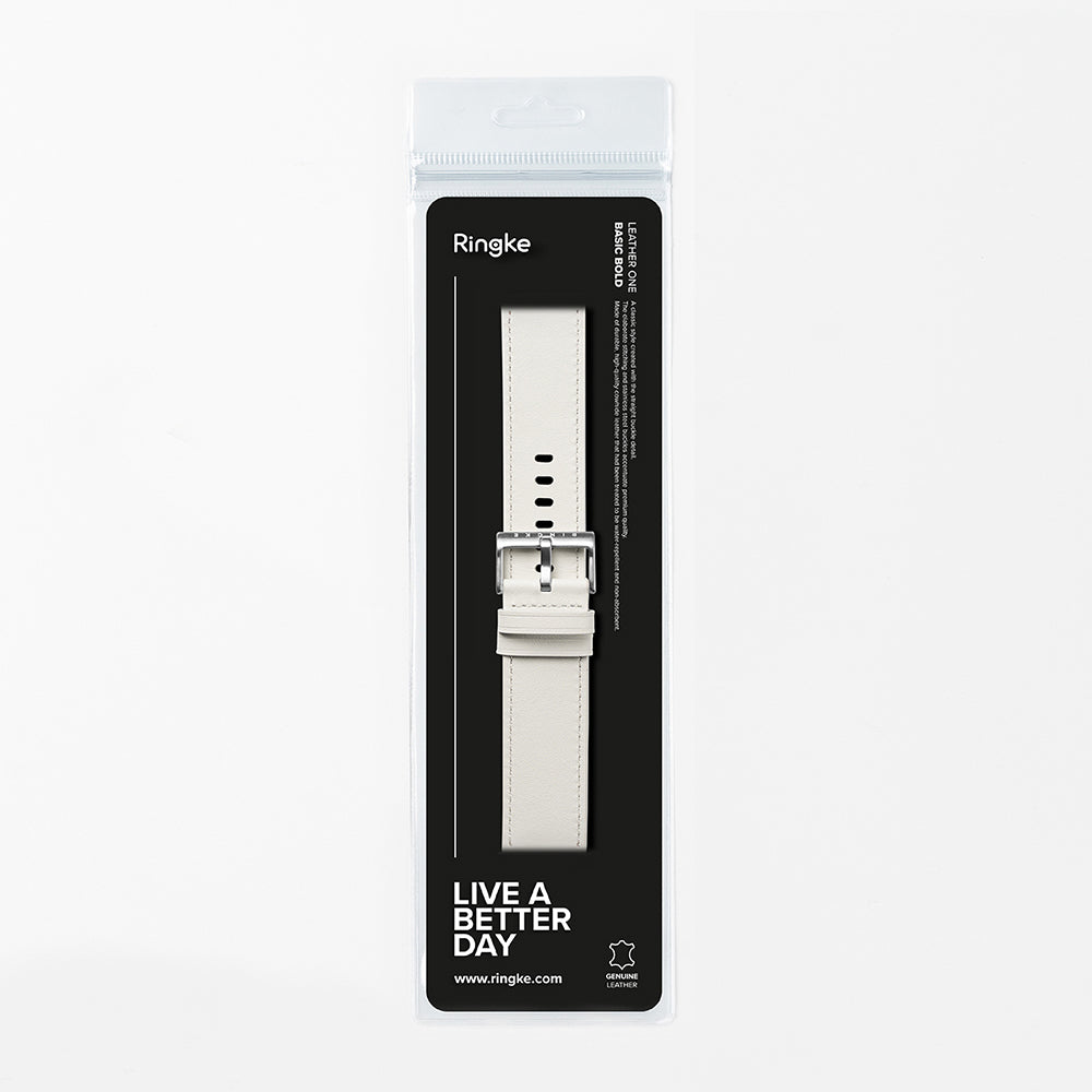 Ringke One Basic Bold Armband für Fossil Watch / Mobvoi Watch / Suunto Watch Series, 24mm, Weiß
