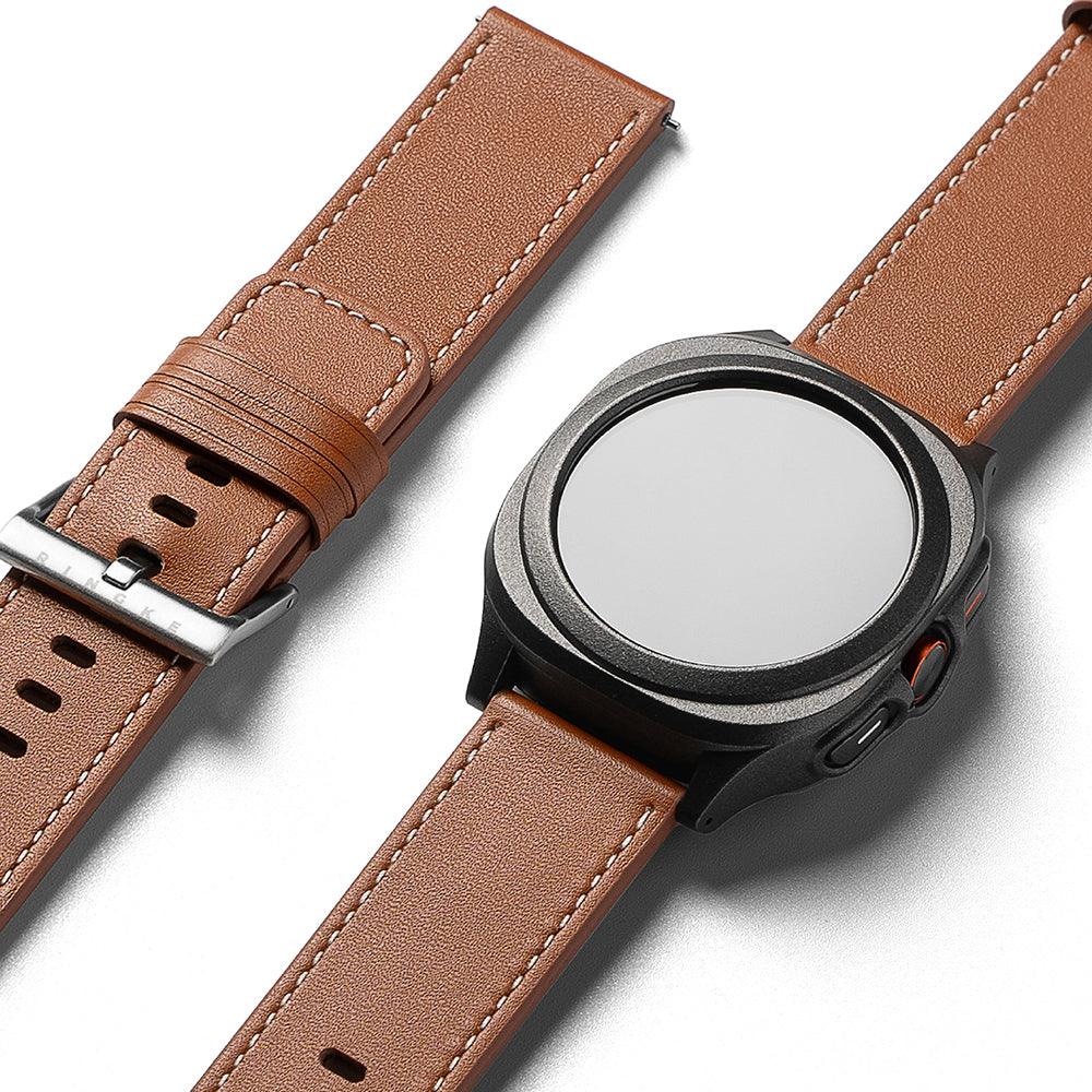 Bracelet Ringke One Basic Bold pour Fossil Watch / Mobvoi Watch / Suunto Watch Series, 24mm, Marron