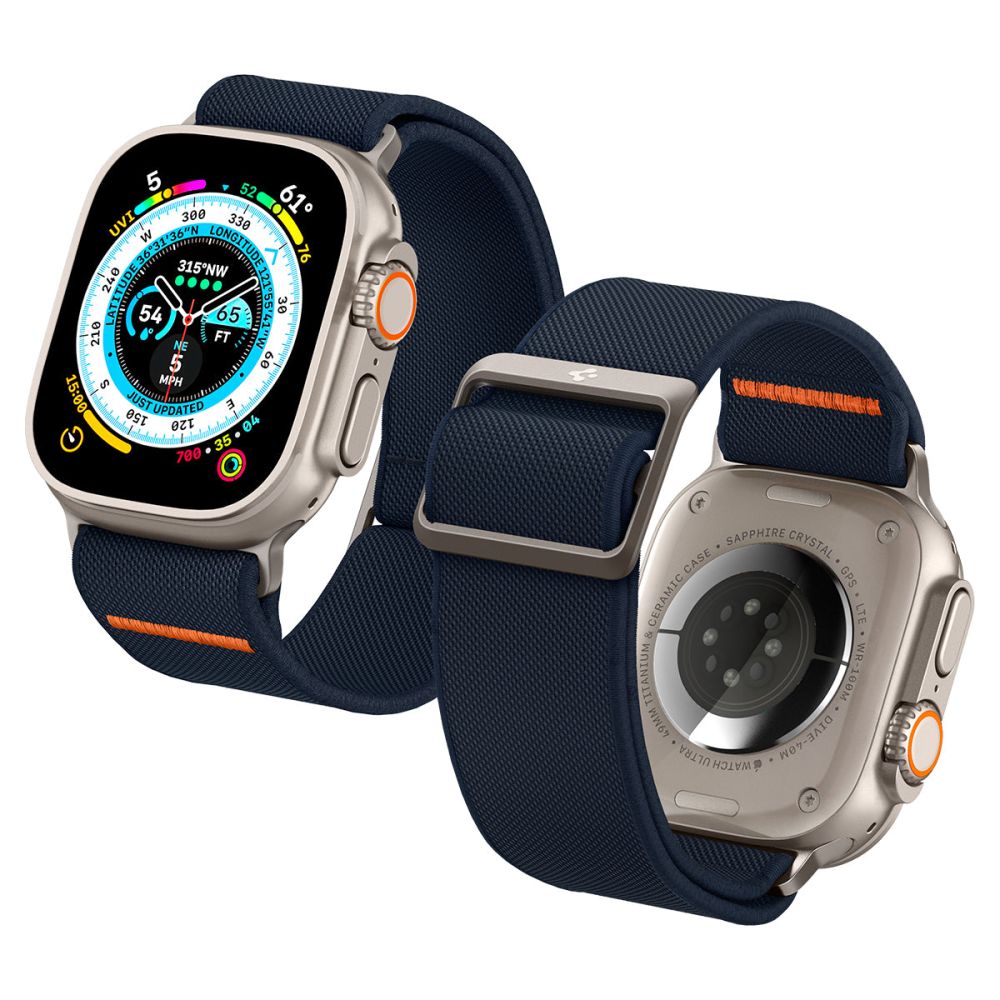 Spigen Fit Lite Ultra Armband für Apple Watch 49mm / 46mm / 45mm / 44mm / 42mm Serie, Marineblau AMP05984