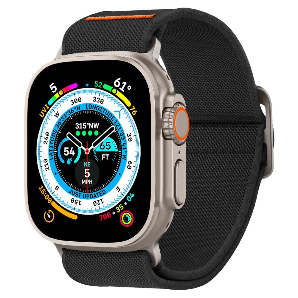 Spigen Fit Lite Ultra Armband für Apple Watch 49mm / 46mm / 45mm / 44mm / 42mm Serie, Schwarz AMP05983