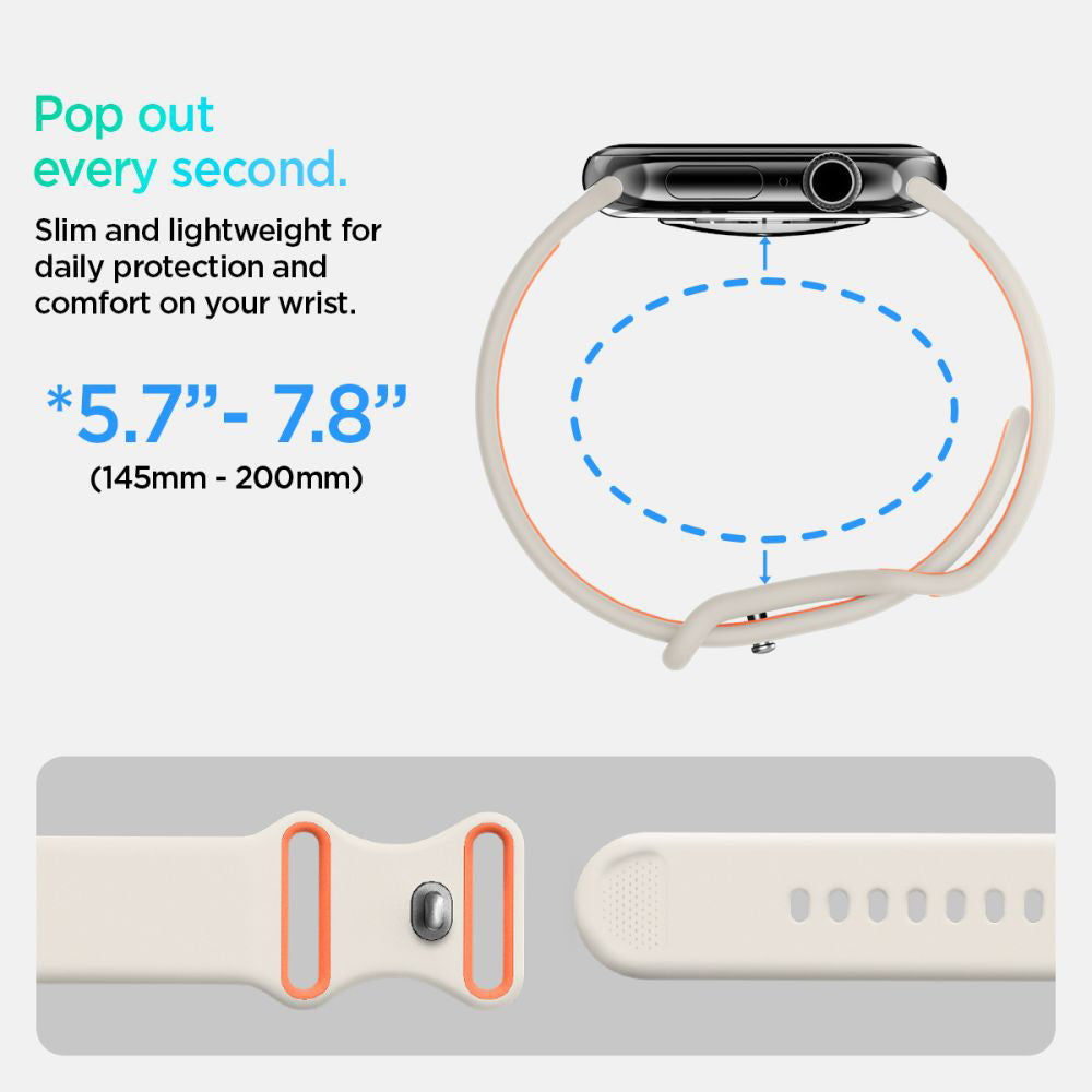 Bracelet Spigen Nano Pop pour Apple Watch 42mm / 41mm / 40mm / 38mm Series, Beige
