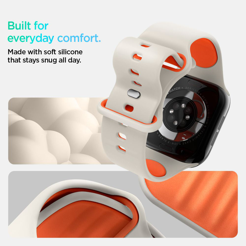 Bracelet Spigen Nano Pop pour Apple Watch 42mm / 41mm / 40mm / 38mm Series, Beige