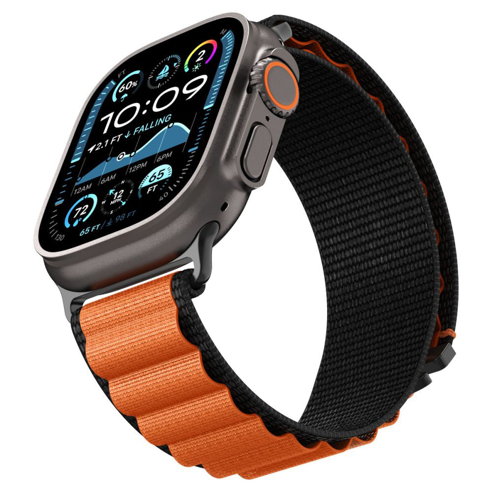 Spigen WBF1 Armband für Apple Watch 49mm / 46mm / 45mm / 44mm Serie, Schwarz Orange AMP10145