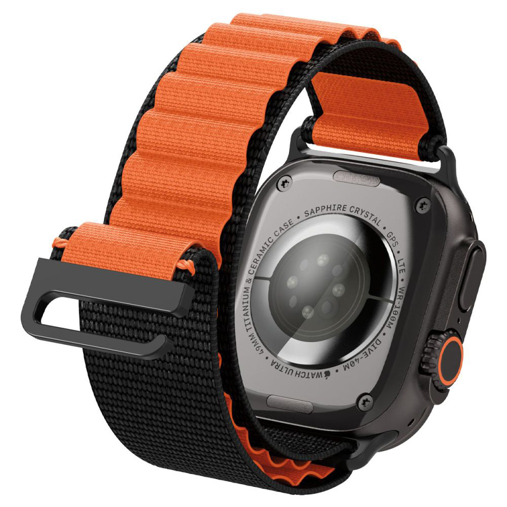 Spigen WBF1 Armband für Apple Watch 49mm / 46mm / 45mm / 44mm Serie, Schwarz Orange AMP10145
