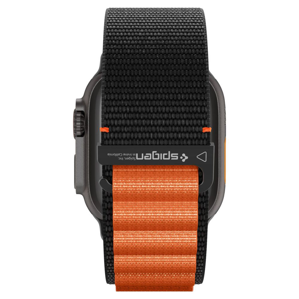 Spigen WBF1 Armband für Apple Watch 49mm / 46mm / 45mm / 44mm Serie, Schwarz Orange AMP10145
