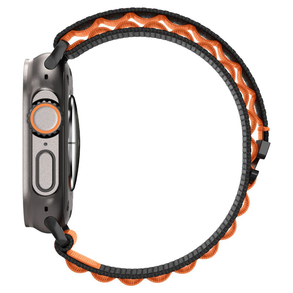 Spigen WBF1 Armband für Apple Watch 49mm / 46mm / 45mm / 44mm Serie, Schwarz Orange AMP10145