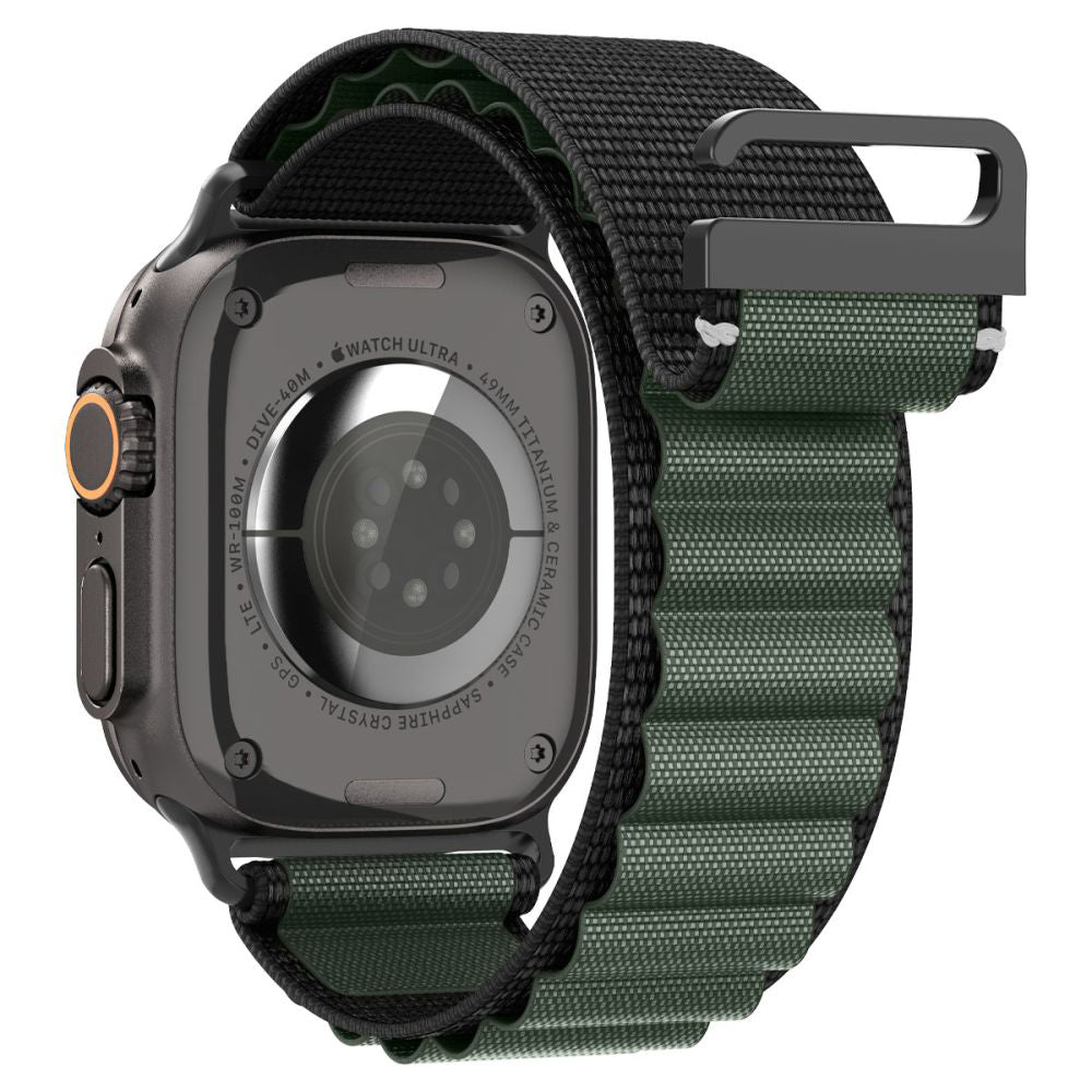 Spigen WBF1 Armband für Apple Watch 49mm / 46mm / 45mm / 44mm Serie, Schwarz Grün AMP10223