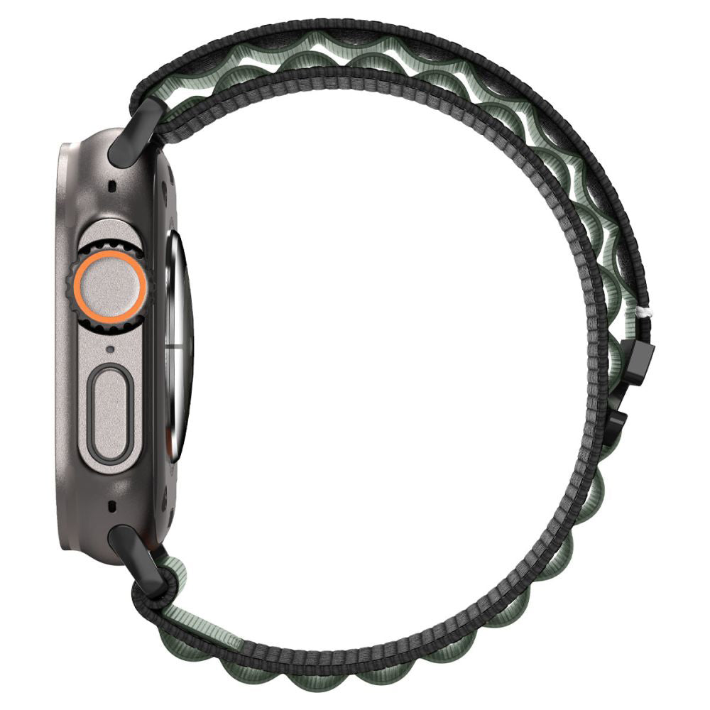 Spigen WBF1 Armband für Apple Watch 49mm / 46mm / 45mm / 44mm Serie, Schwarz Grün AMP10223