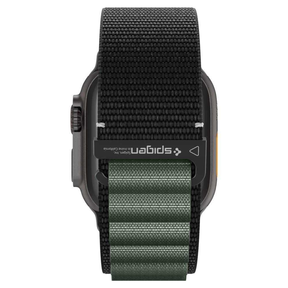 Spigen WBF1 Armband für Apple Watch 49mm / 46mm / 45mm / 44mm Serie, Schwarz Grün AMP10223