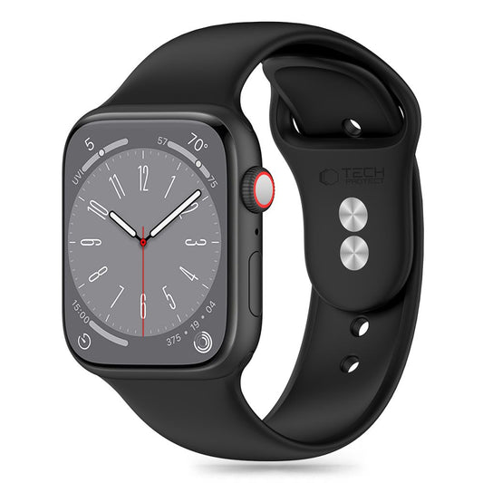 Tech-Protect Bracelet en silicone pour Apple Watch 49mm / 45mm / 44mm / 42mm Series, noir