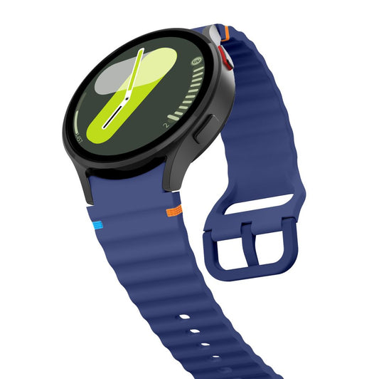 Tech-Protect - Bracelet sport en silicone pour Samsung Galaxy Watch7 / Watch FE / Watch6 / Watch5 / Watch4 Series, bleu marine