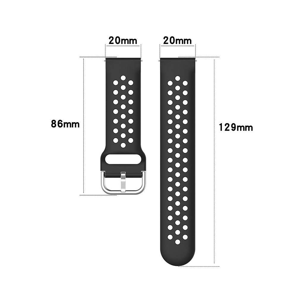 Bracelet Techsuit W004 pour Samsung Galaxy Watch / Huawei Watch Series, 20mm, Bleu Foncé