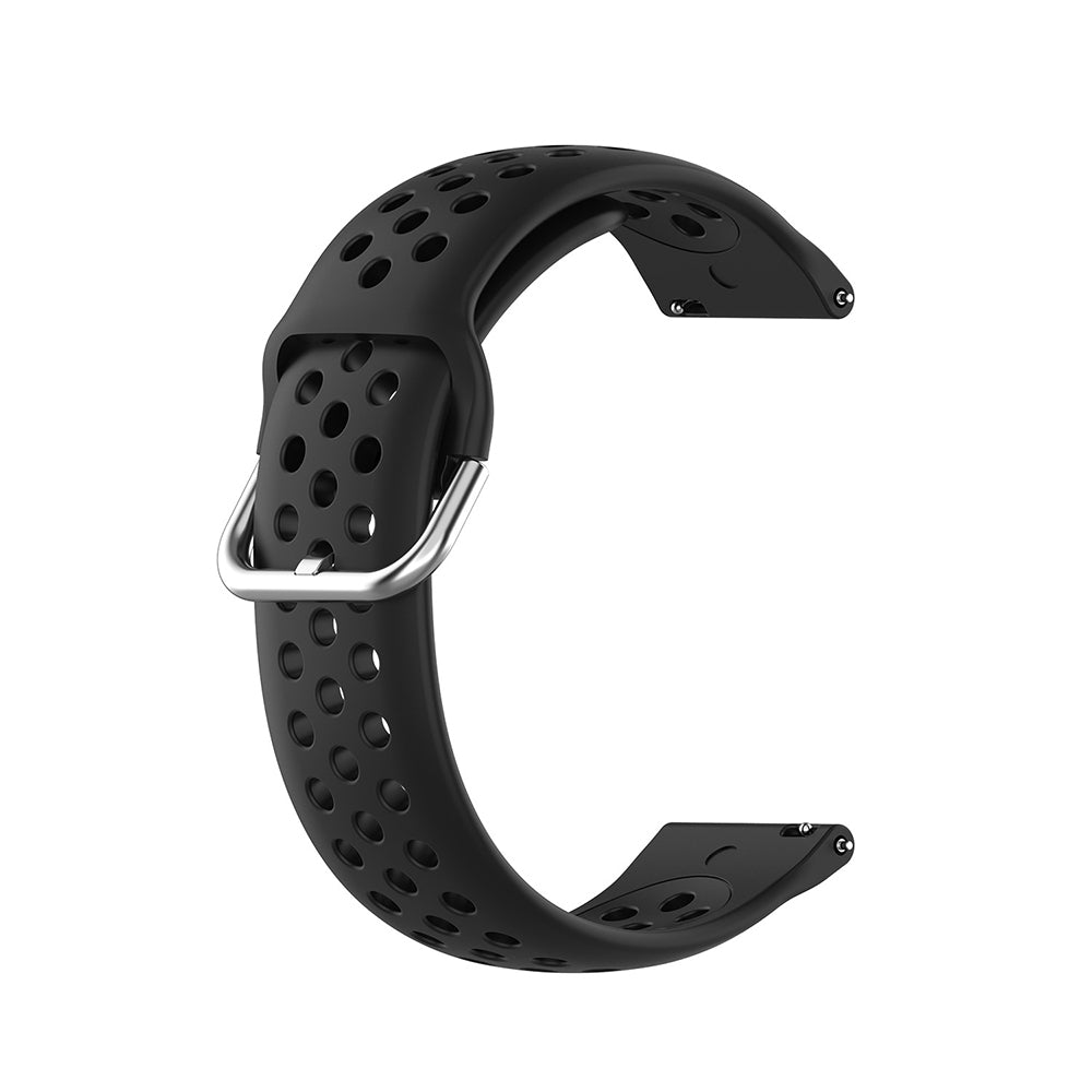 Techsuit W004 Armband für Samsung Galaxy Watch / Huawei Watch Series, 20mm, Schwarz.