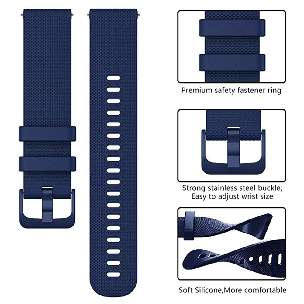 Bracelet Techsuit W006 pour Samsung Galaxy Watch / Huawei Watch Series, 22mm, Bleu