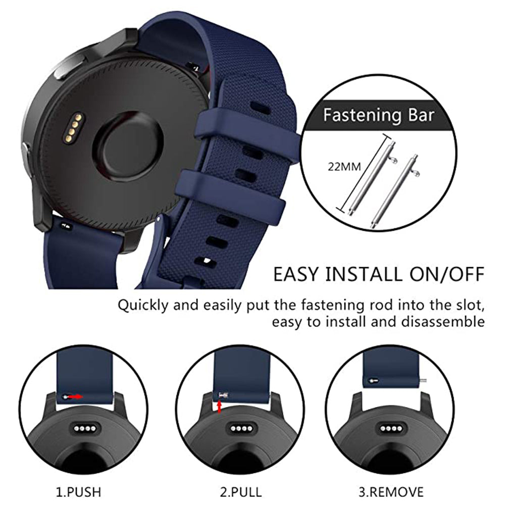 Bracelet Techsuit W006 pour Samsung Galaxy Watch / Huawei Watch Series, 22mm, Bleu