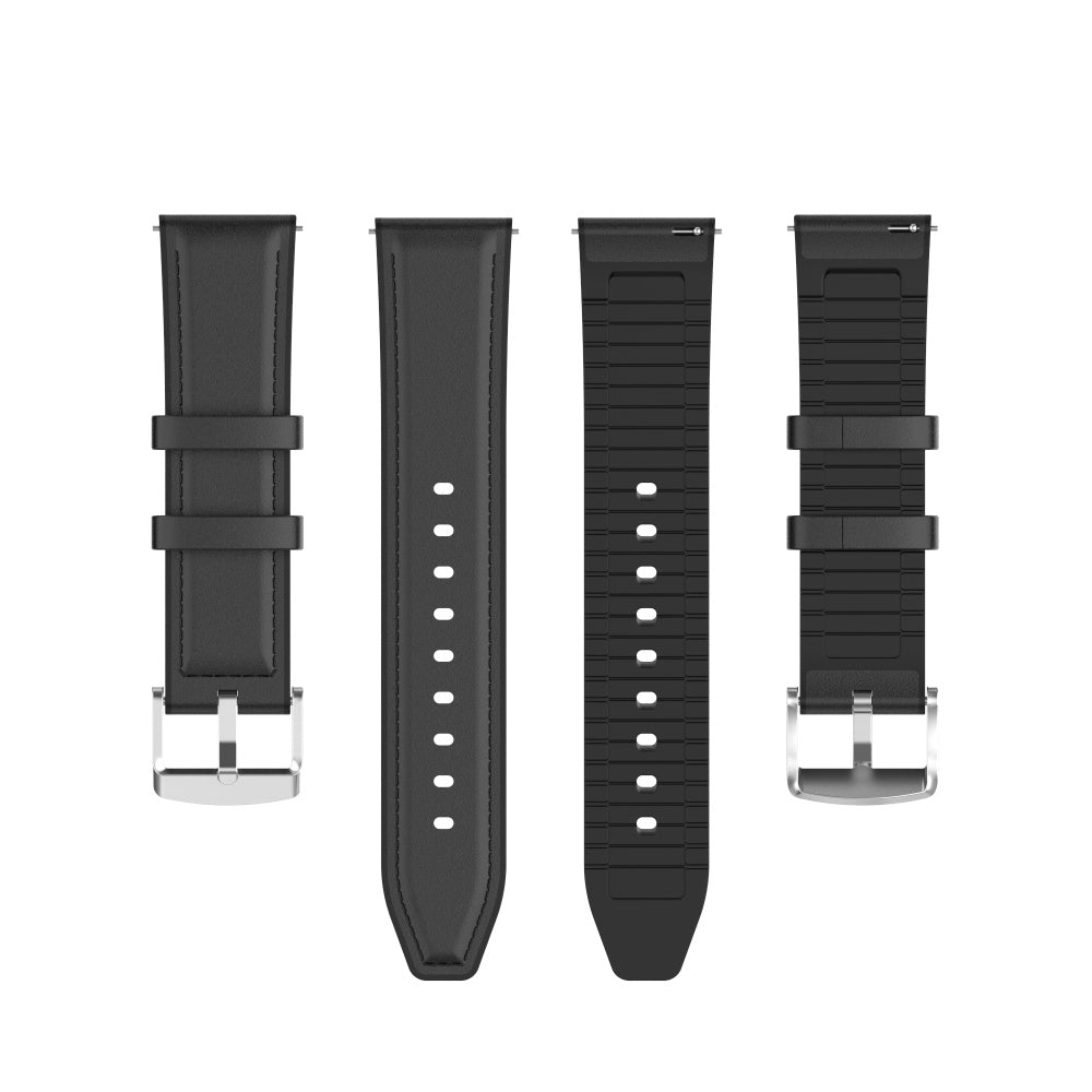 Techsuit W007 Armband für Samsung Galaxy Watch / Huawei Watch Series, 22mm, Schwarz